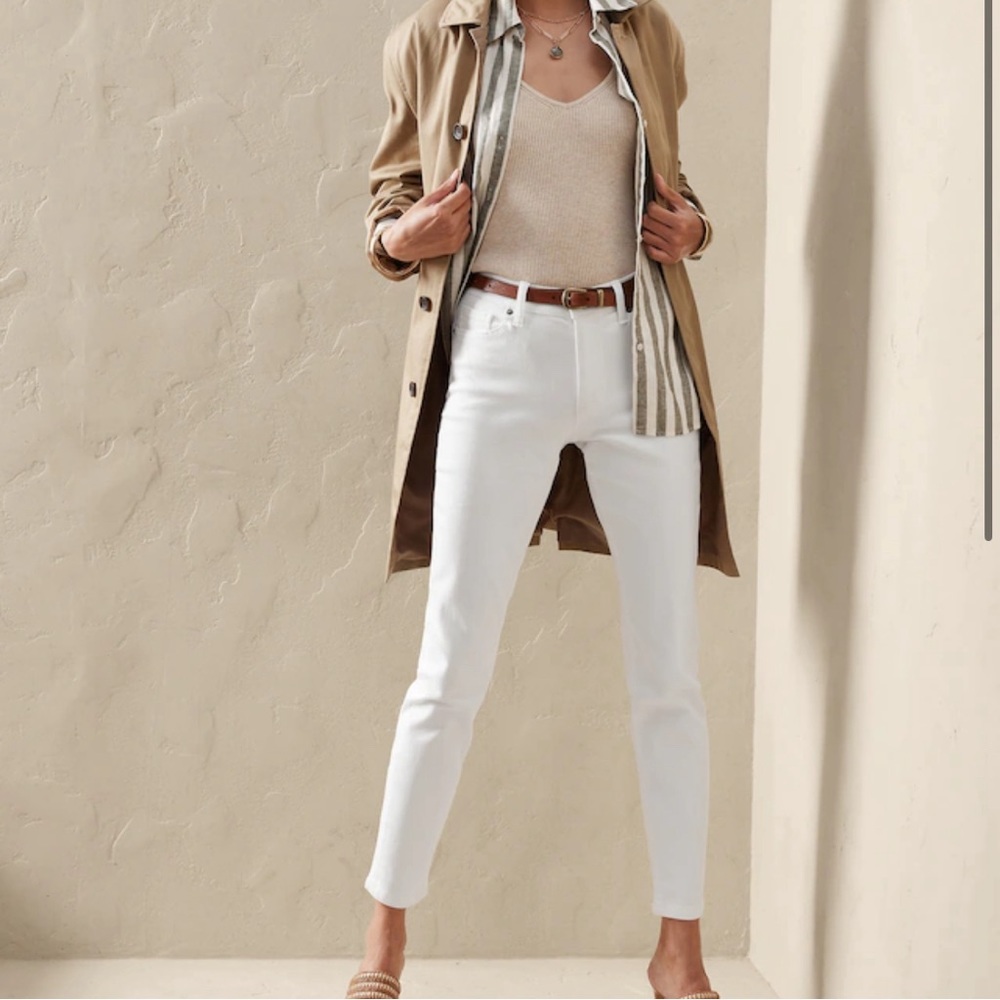 Banana Republic Skinny Jean White sz 28